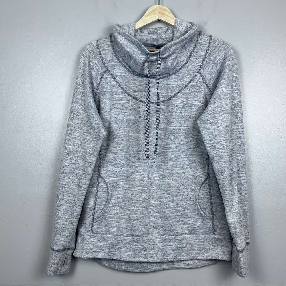Kuhl Women's Lea Gray Heathered Cowl Neck Pullover 4186 Size L; Outdoor, Travel